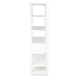 Allura Modern Classic White Wood Bookcase|