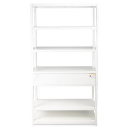Allura Modern Classic White Wood Bookcase|