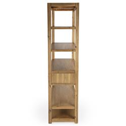 Allura Modern Classic Natural Brown Wood Bookcase|