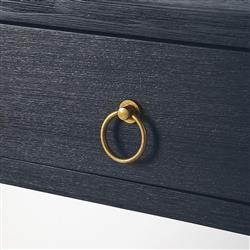 Allura Modern Classic Blue Wood Bookcase|