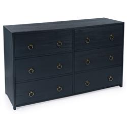 Allura Modern Classic Blue Wood Double Dresser|