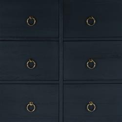 Allura Modern Classic Blue Wood Double Dresser|