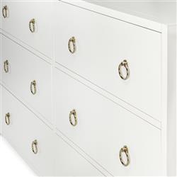 Allura Modern Classic White Wood Double Dresser|