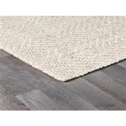 Hedi Modern Classic Cream Herringbone Patterned Jute Rug - 5'x8'|