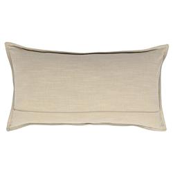 Selene Modern Classic Chestnut Brown Leather Lumbar Pillow - 14x26|