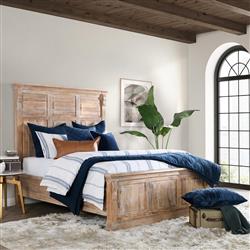 Casen Modern Classic Midnight Blue Linen Quilt - Queen|