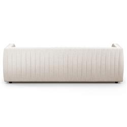 Leo Mid Century Modern White Performance Tufted Sofa - Small - 88"W|