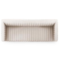 Leo Mid Century Modern White Performance Tufted Sofa - Small - 88"W|