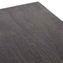 Madison Mid Century Brown Mango Wood Black Iron 4 Door Media Cabinet - 56"W|