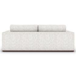 Stanley Modern Classic Off White Performance Brown Wood Sofa - 98"|