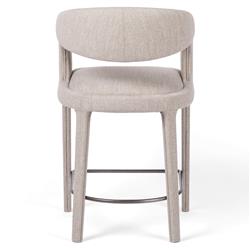 Alexander Mid Century Modern Light Grey Performance Iron Frame Counter Stool|
