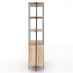 Daphne Modern Classic Mango Wood Black Iron Display Case|