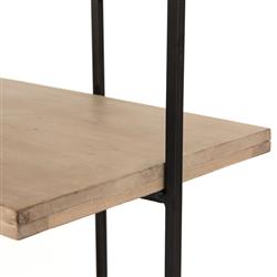 Daphne Modern Classic Mango Wood Black Iron Display Case|