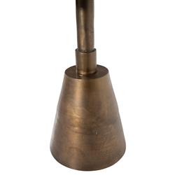 Jeffrey Mid Century Modern Brown Aluminum Round Bistro Table - 34"W|