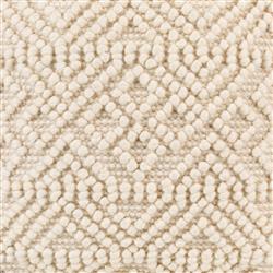 Hallie Coastal Beach Cream Cotton Textured Square Pouf|