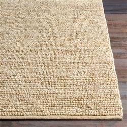 Nakeru Coastal Beach Beige Solid Natural Jute Rug - 2'x3'|