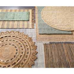Nakeru Coastal Beach Beige Solid Natural Jute Rug - 2'x3'|