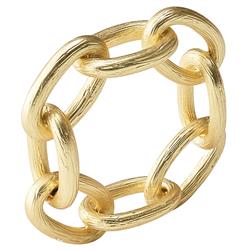 Regina Chain Link Regency Gold Metal Napkin Ring - Set of 4|