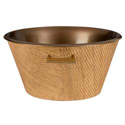 Barth Coastal Beach Natural Woven Cane Champagne Cooler|