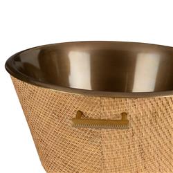 Barth Coastal Beach Natural Woven Cane Champagne Cooler|