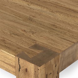 Oliver Rustic Lodge Brown Oak Wood Square Coffee Table|
