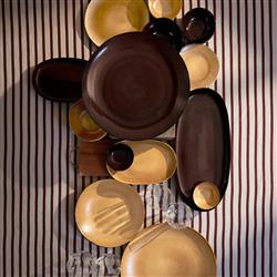 L'Objet Terra Modern Classic Brown Porcelain Dinner Plate|