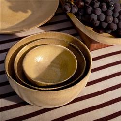 L'Objet Terra Modern Classic Brown Porcelain Salad Bowl|