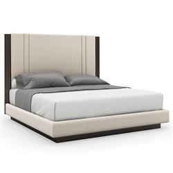 Zayla Modern Cream Performance Brown Birch Wood Bed - King|