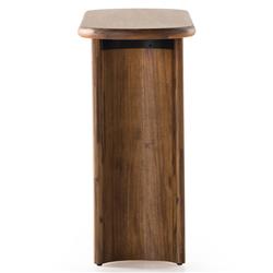 Paris Rustic Lodge Light Brown Acacia Wood Oval Console Table - 51"|
