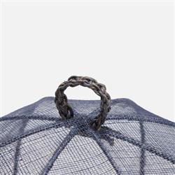 Rachel Blue Woven Sinamay Round Serveware Food Cover - Set of 2|