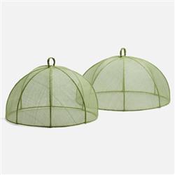 Rachel Green Woven Sinamay Round Serveware Food Cover - Set of 2|