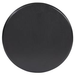 Paris Rustic Lodge Black Acacia Wood Crescent Base Round Side End Table|