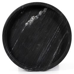 Keith Rustic Lodge Black and White Solid Marble Decorative Bowls - Set of 2|