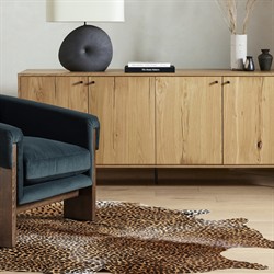 Janet Rustic Lodge Leopard Print Hair On Hide Rug - 5'x7'|