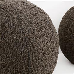 Xavier Modern Classic Brown Sphere Decorative Throw Pillow - Set of 2|