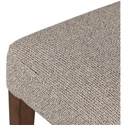 Ely Rustic Grey Performance Leather Back Brown Wood Dining Side Chair|