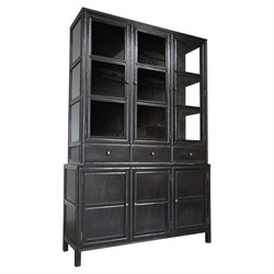 Caelor Global Bazaar Hand Rubbed Black Colonial Hutch|