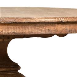 Robin French Brown Reclaimed Pine Wood Round Pedestal Dining Table - 59''W|