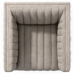 Leo Mid Century Modern Grey Upholstered Swivel Tufted Occasional Chair|