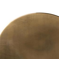 Maddux Mid Century Antique Brass Ombre Iron Accent Pedestal Side Tables - Set of 2|