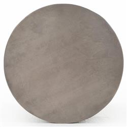 Maddux Industrial Loft Antique Silver Ombre Iron Cylinder Round Drum End Table|