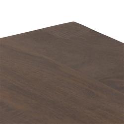 Emilie Mid Century Brown Mango Wood Woven Cane Iron Base Media Console - 65"W|