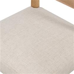 Ely Rustic Lodge Cream Performance Beige Wood Dining Side Chair|