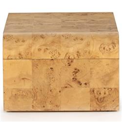 Cynthia Rustic Lodge Natural Burl Wood Curved Rectangular Coffee Table|