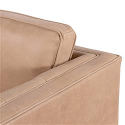 Celeste Rustic Lodge Beige Upholstered Brown Wood Tufted Seat Swivel Arm Chair|