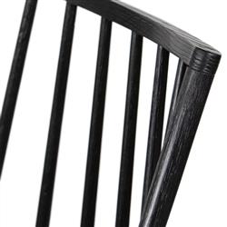 Lara Rustic Lodge Brown Leather Black Oak Windsor Counter Stool|