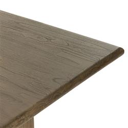 Suriya Rustic Brown Wood Rectangular Double Pedestal Dining Table - 94"W|