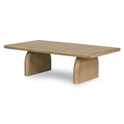 Suriya Rustic Lodge Brown Wood Rectangular Coffee Table|