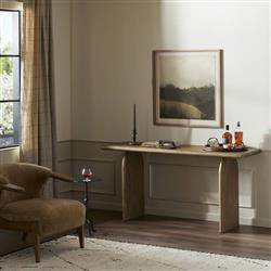 Suriya Rustic Lodge Brown Wood Rectangular Console Table|