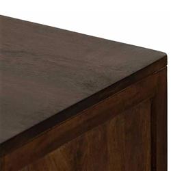 Rhian Coastal Beach Brown Mango Wood Frame Woven Cane 6 Drawer Double Dresser|